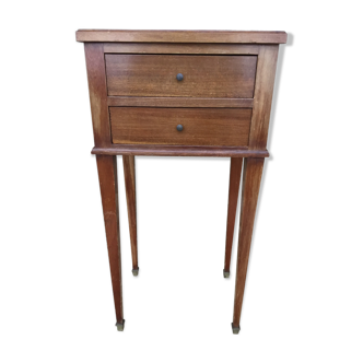 Louis XVI-style blond mahogany bedside from the 1950s