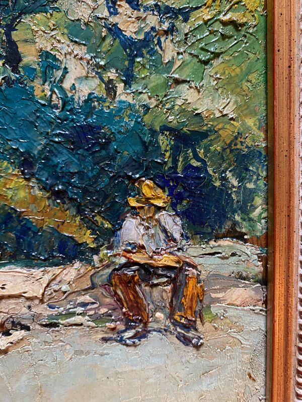 Tableau ''Vielles maisons à Cagne