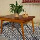 Table vintage en bois avec pieds compas