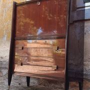 Secrétaire vintage année 60 en acajou marque Mobilor