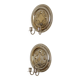 Pair of Vintage Silver/ Nickel Plated Swedish Sconce