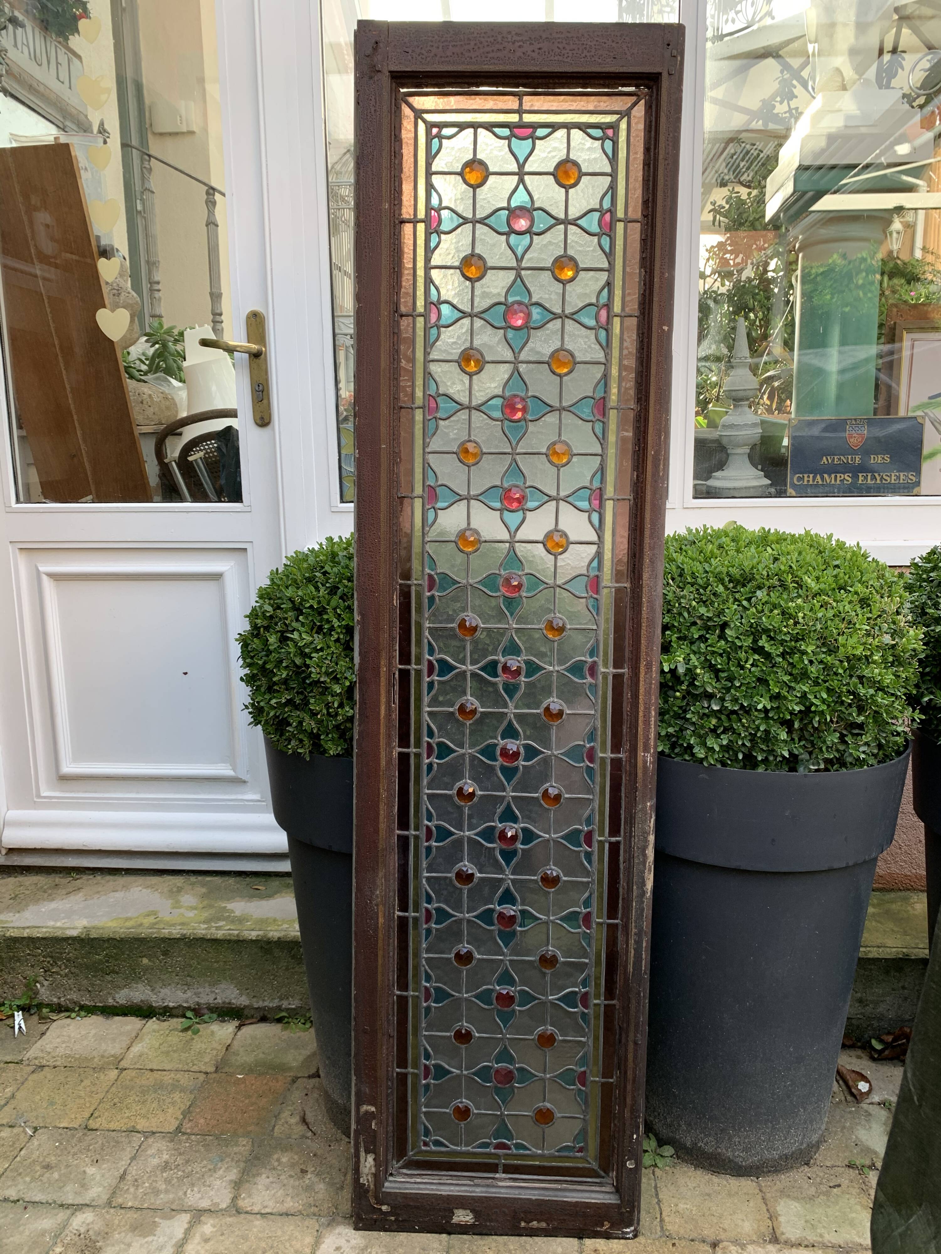 Cabochon stained glass 155x30