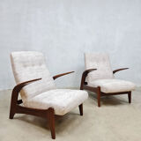 Midcentury design lounge chairs recliner Gimson & Slater