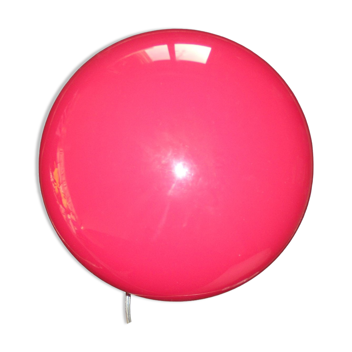 Table lamp flat ball, red mushroom with switch