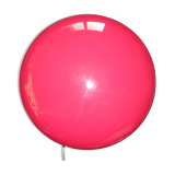 Table lamp flat ball, red mushroom with switch