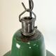 Grande Lampe à Suspension Industrielle en Émail Vert, 1960s