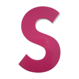 Pink letter s