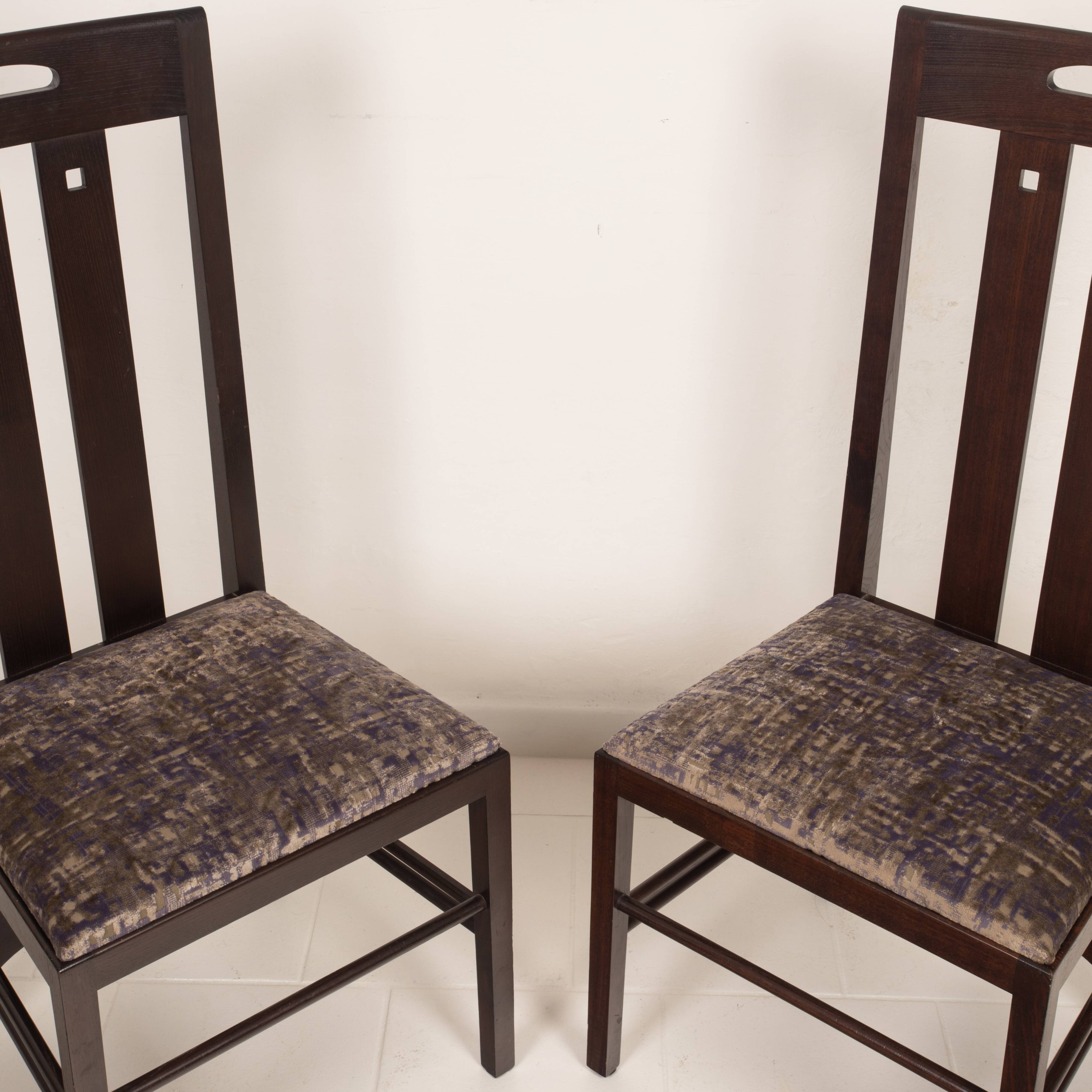 Chaises Ingram Low en bois de frêne au style de Glasgow de Charles Rennie Mackintosh pour Cass