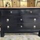 Restored Black Empire period chest of drawers