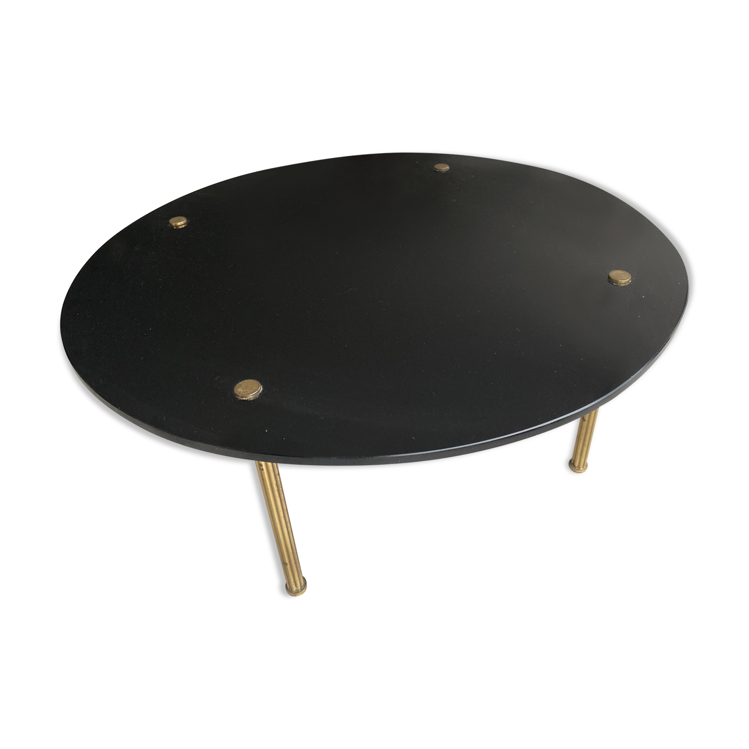 Black and brass style coffee table