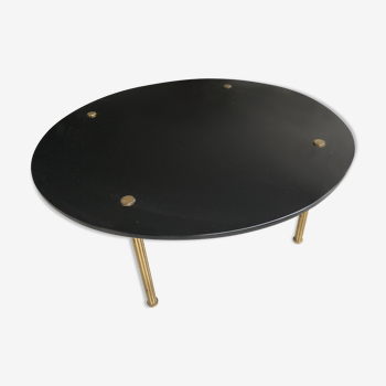 Black and brass style coffee table