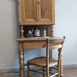 Solid wood country console desk
