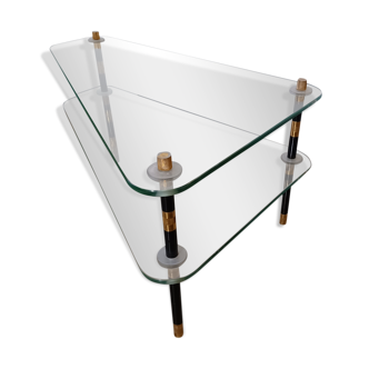 Asymmetrical vintage coffee table side table