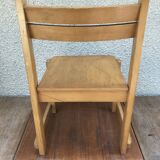 Old vintage wood child chair