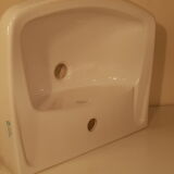 Lavabo vintage années 60 en grès émaillé