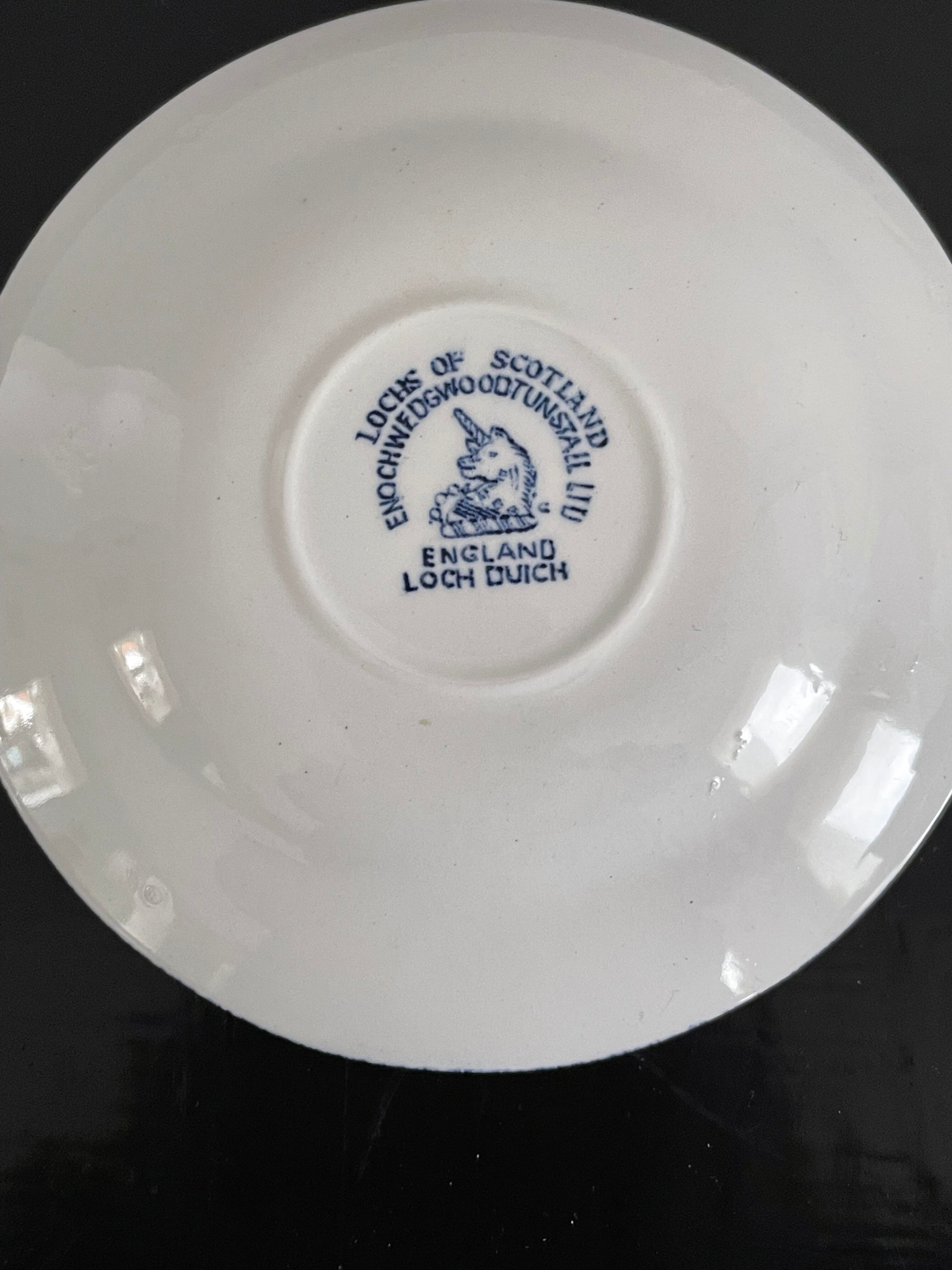 4 cups and under cups in English porcelain