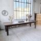 XL farmhouse table in solid oak, brutalist style, 20th century.
