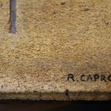 Ceramic coffee table Capron 1960