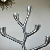 Bougeoir moderniste forme libre en fonte d'aluminium années 70