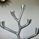 Modernist candle holder, free form, cast aluminum 70s