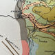 Old geological map of the Paris Basin 55x37.5cm