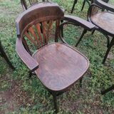 Set of 30 vintage bistro armchairs