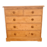 Vintage Solid Pine Commode Restored - Rustic Elegance