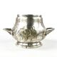 Art Nouveau sugar bowl, silver-plated brass, Germany, early 20th century