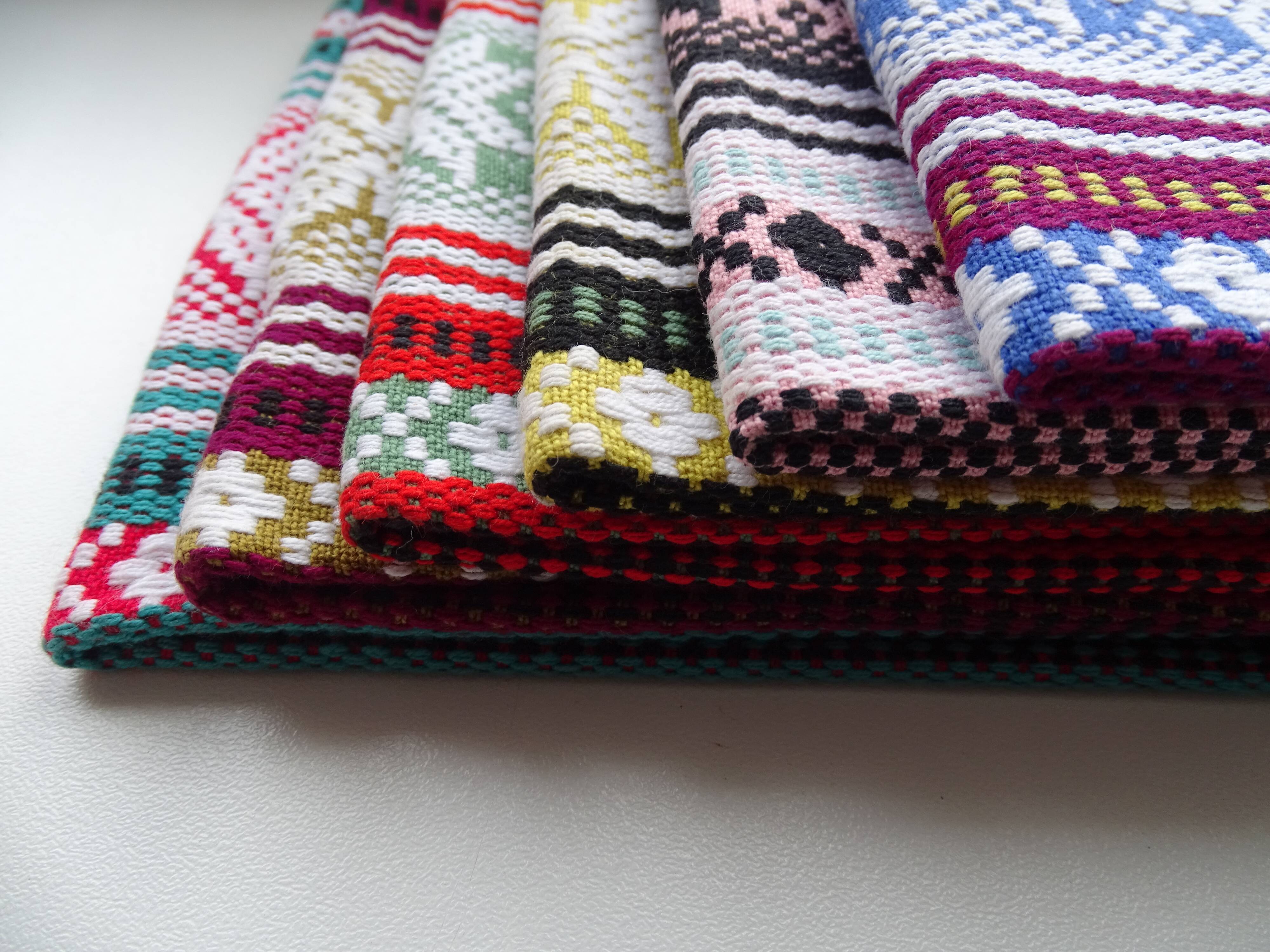 6 colored linen/cotton napkins 48 x 32