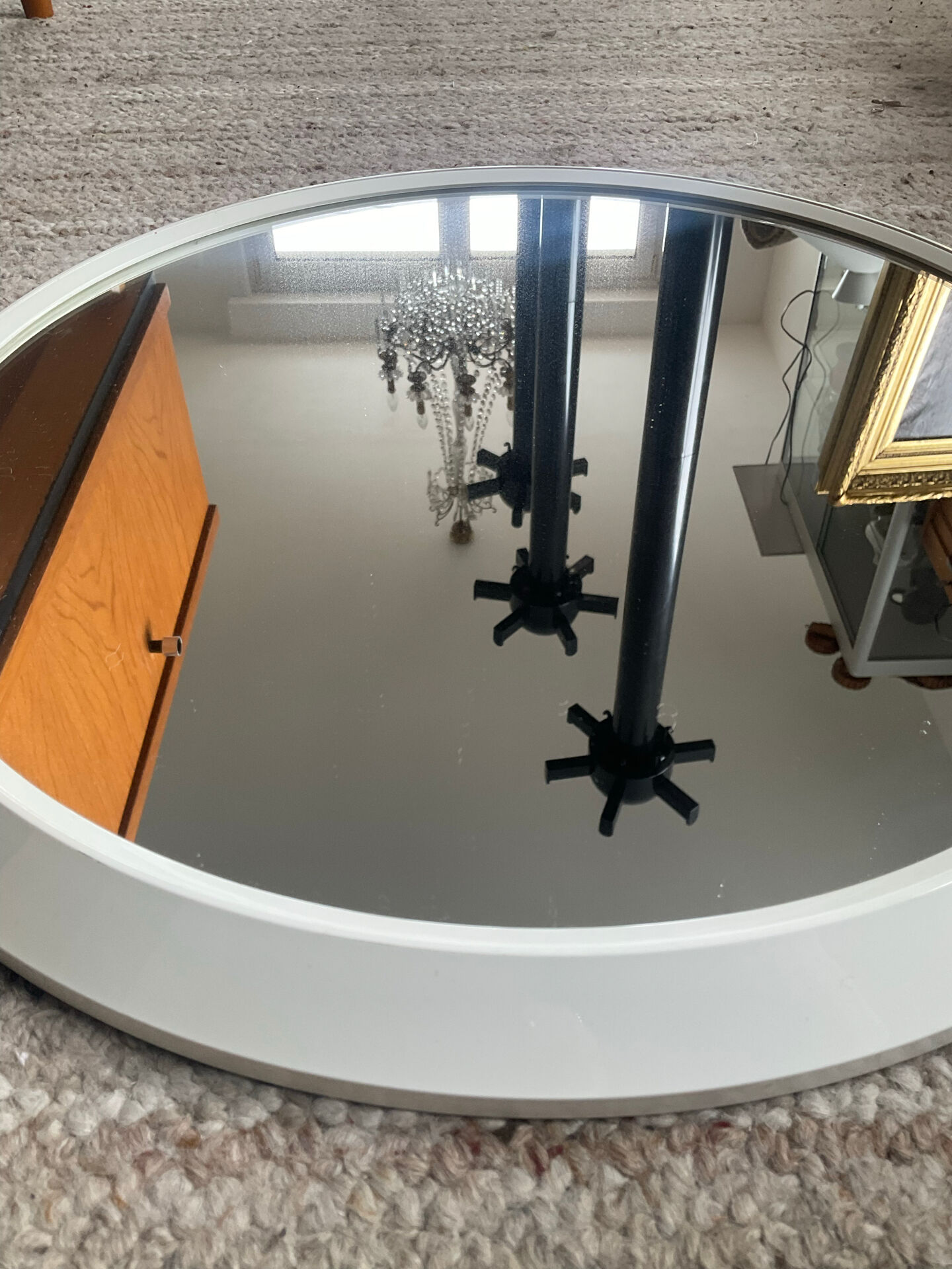 Miroir rond vintage des années 70