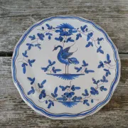 Assiette Tolosane oiseau bleu