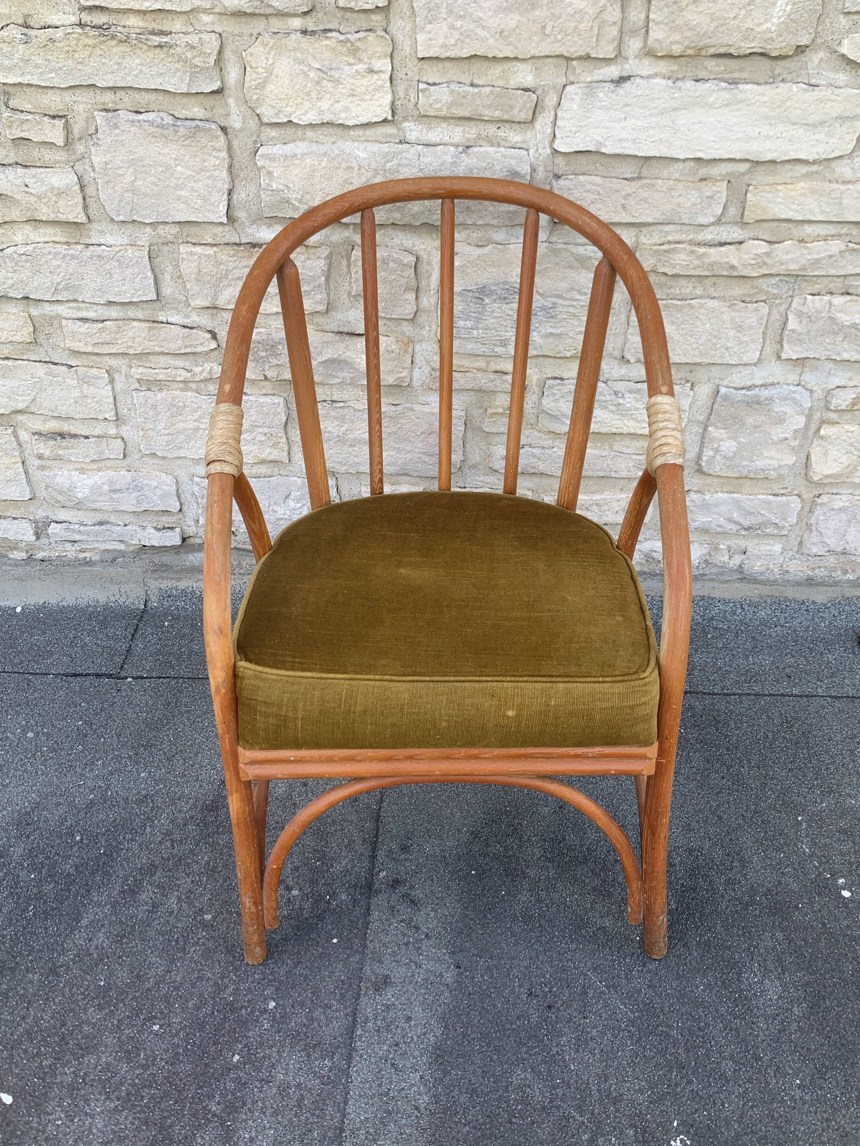Fauteuil rotin vintage, 1960