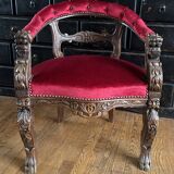 old carved office desk chair