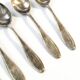 Set of mocha spoons, mid-century modern, silver-plated brass, D. Fraget, Poland, 1950s