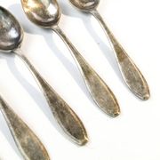 Set of mocha spoons, mid-century modern, silver-plated brass, D. Fraget, Poland, 1950s
