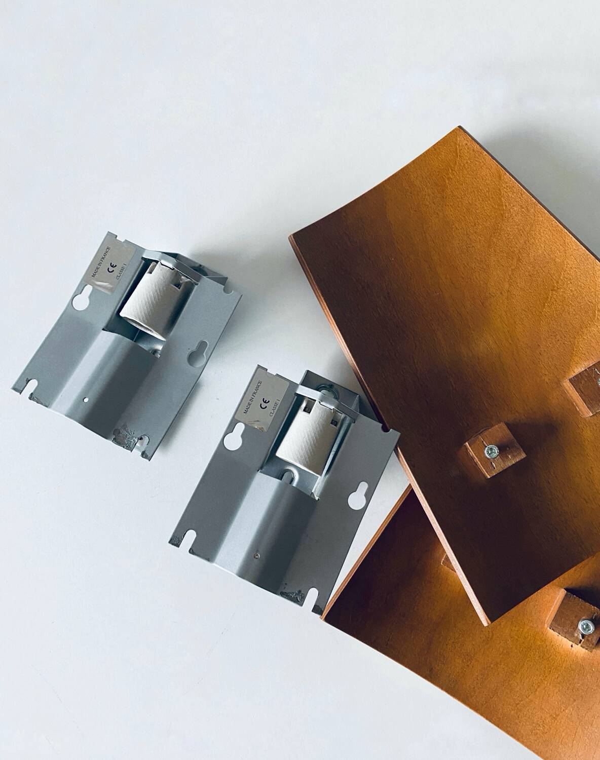 Pair of Lucid designer wall lights