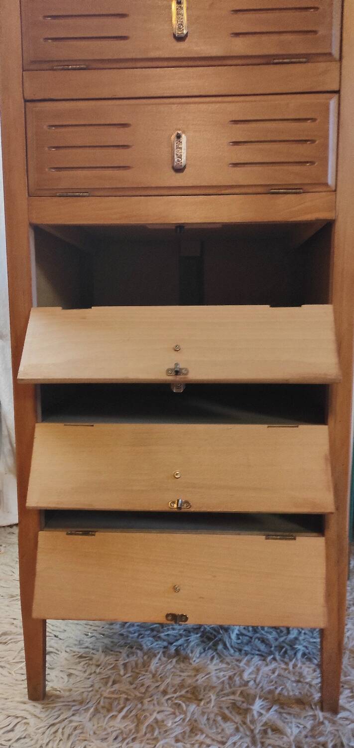 Art Deco style solid wood storage unit - mid 20th century