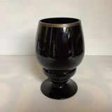 Hand decorated opaline vase