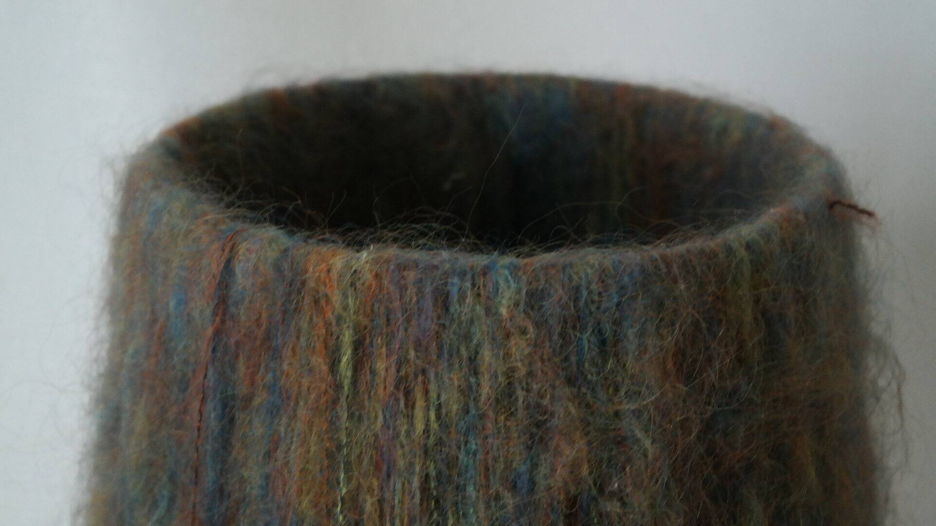 Vintage handmade wool hat lamp