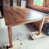 Solid oak farmhouse table, 270x120 cm, with 4 drawers