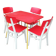 Lot de 4 chaise et une table vintage , années 70