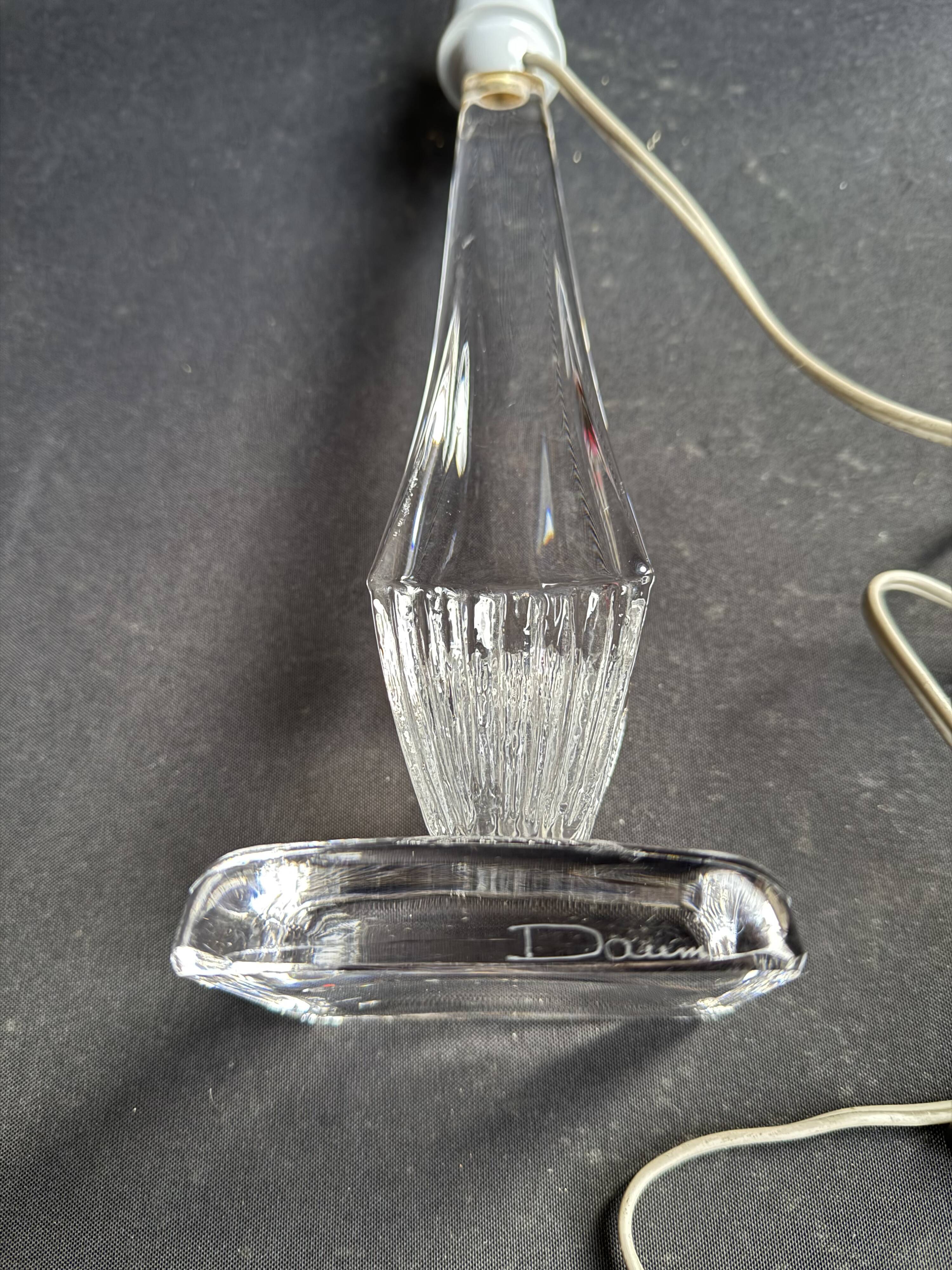Daum crystal lamp – mid 20th century – Entirely original