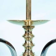Vintage brass table lamp in Hollywood Regency style from the 50s/60s.