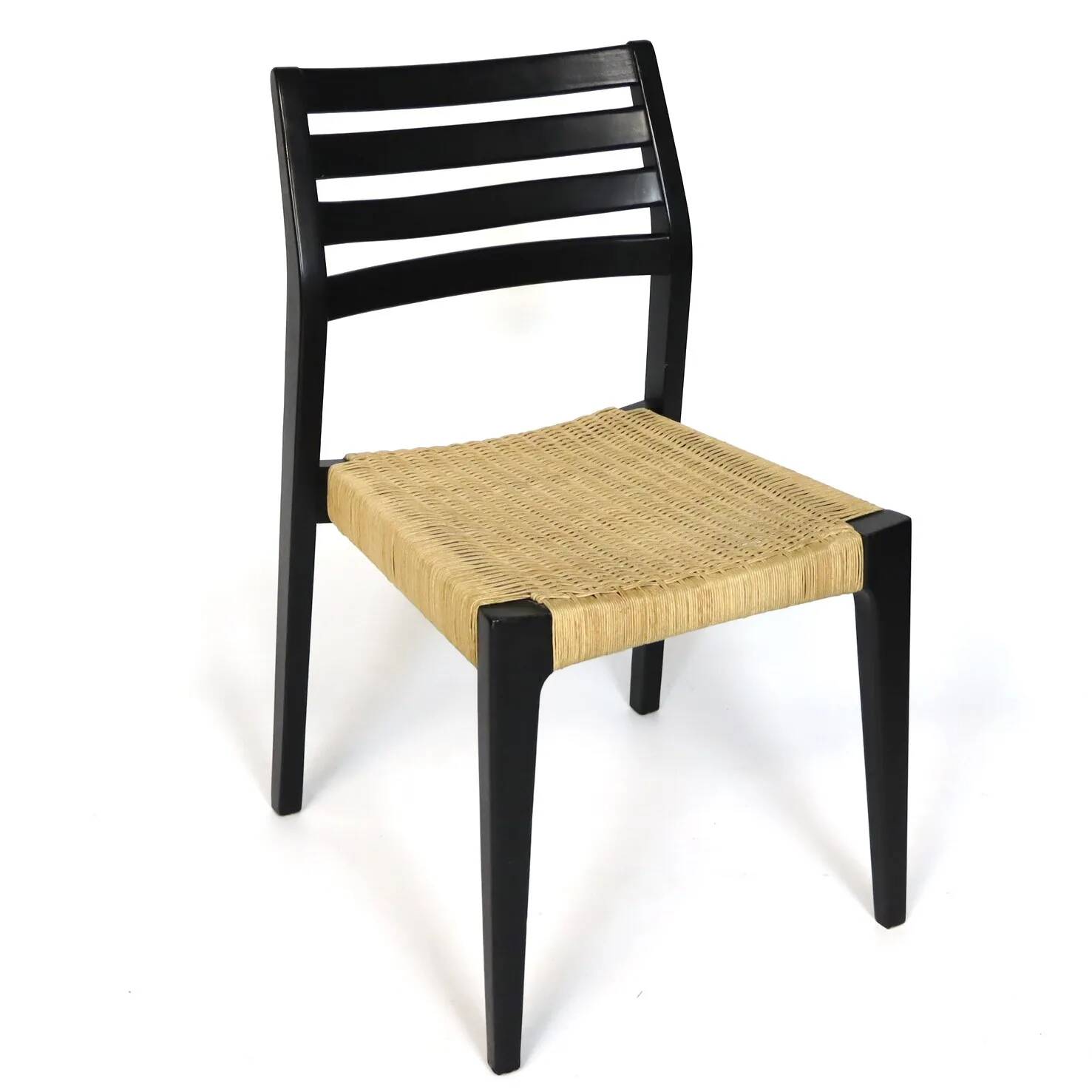 Scandinavian wooden and rope chairs