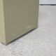 Minimalist desk, lacquered steel, formica top. France, circa 1970