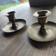 Set of 2 vintage brass mini candle holders