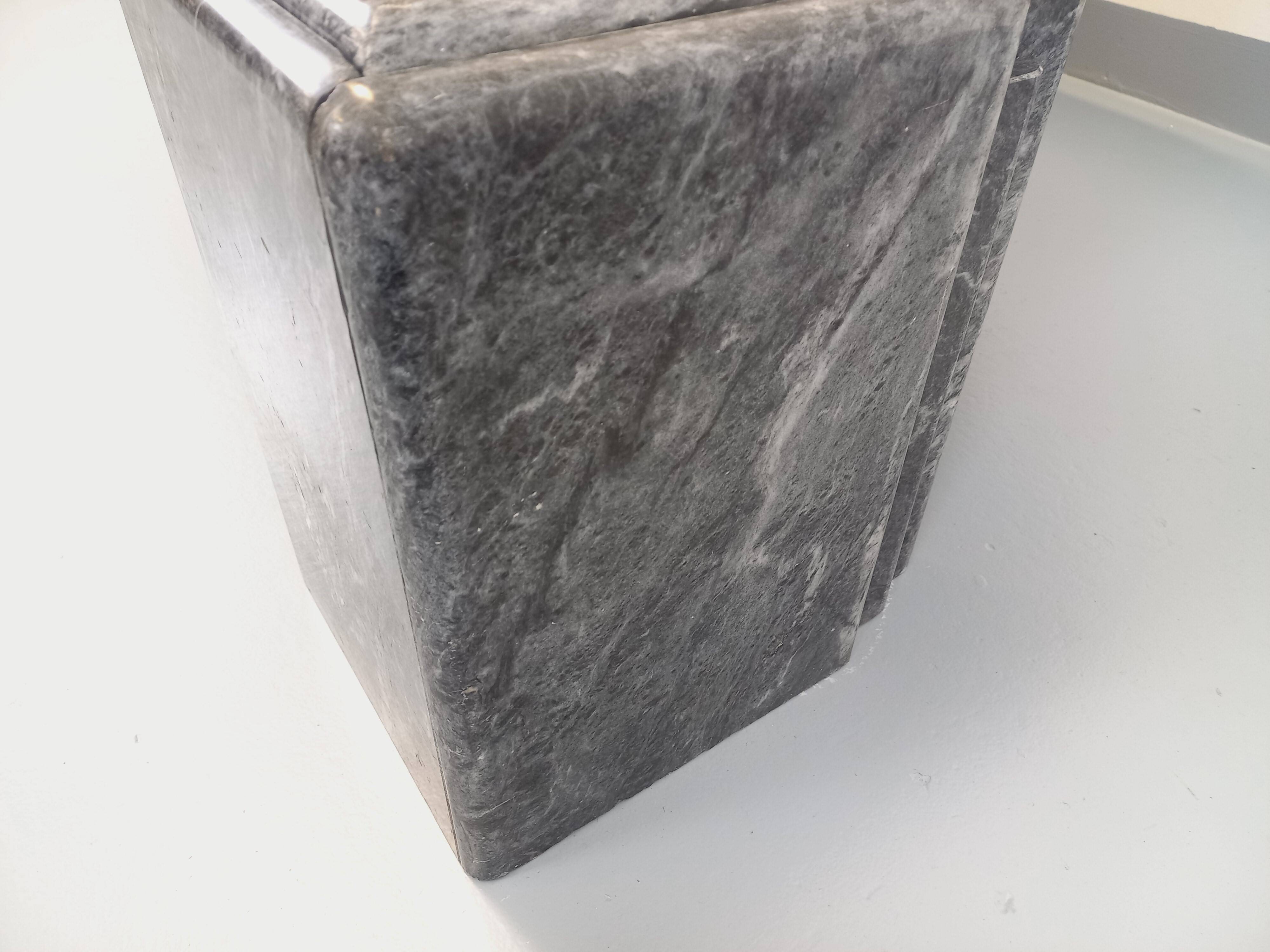 Vintage grey marble coffee table from the 1970s.