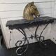 Massive wrought iron console from the 20th century.