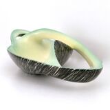 Sinuous Vintage Black, Yellow and Green Ceramic Centrepiece by Vibi, Italy