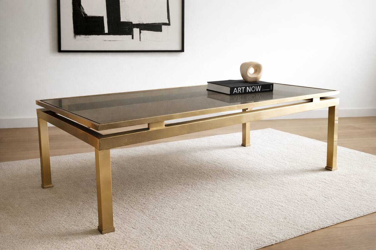 1970s coffee table attributed to designer Guy Lefèvre for Maison Jansen.